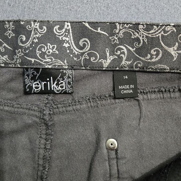 Erika Women 14 Gray Daria Corduroy Jeans Straight Leg - Picture 7 of 14